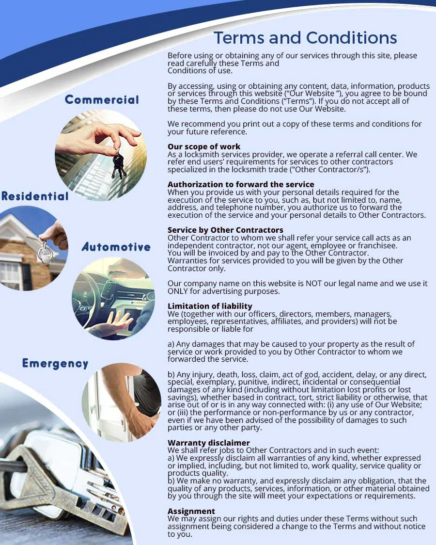 Bowie Lock And Locksmith Bowie, MD 301-242-9826 - terms-ls